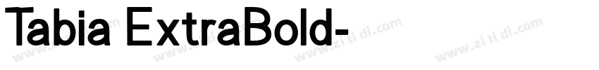 Tabia ExtraBold字体转换
